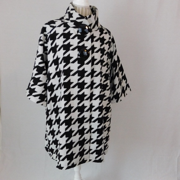 Luii Jackets & Blazers - Luii retro glam houndstooth swing coat, large